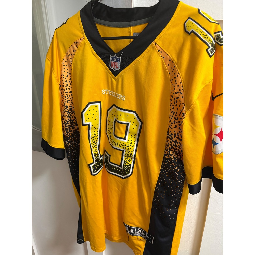 Nike Pittsburgh Steelers JuJu Smith-Schuster 19 Jersey Mens XL Yellow On Field